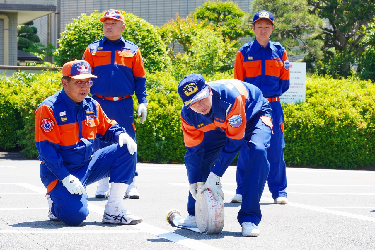 ホースを出す練習